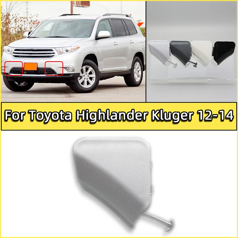 

Car Front Bumper Towing Hook Eye Trailer Cover Lid For Toyota Highlander Kluger 2012 2013 2014 Tow Hook Hauling Cap Garnish Trim