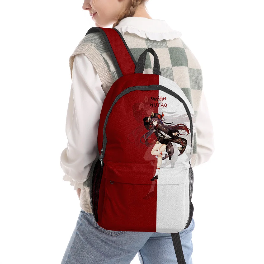 

2022 Genshin impact 3D printed cross-border Oxford digital backpack for men and women schoolbag backpack student bag