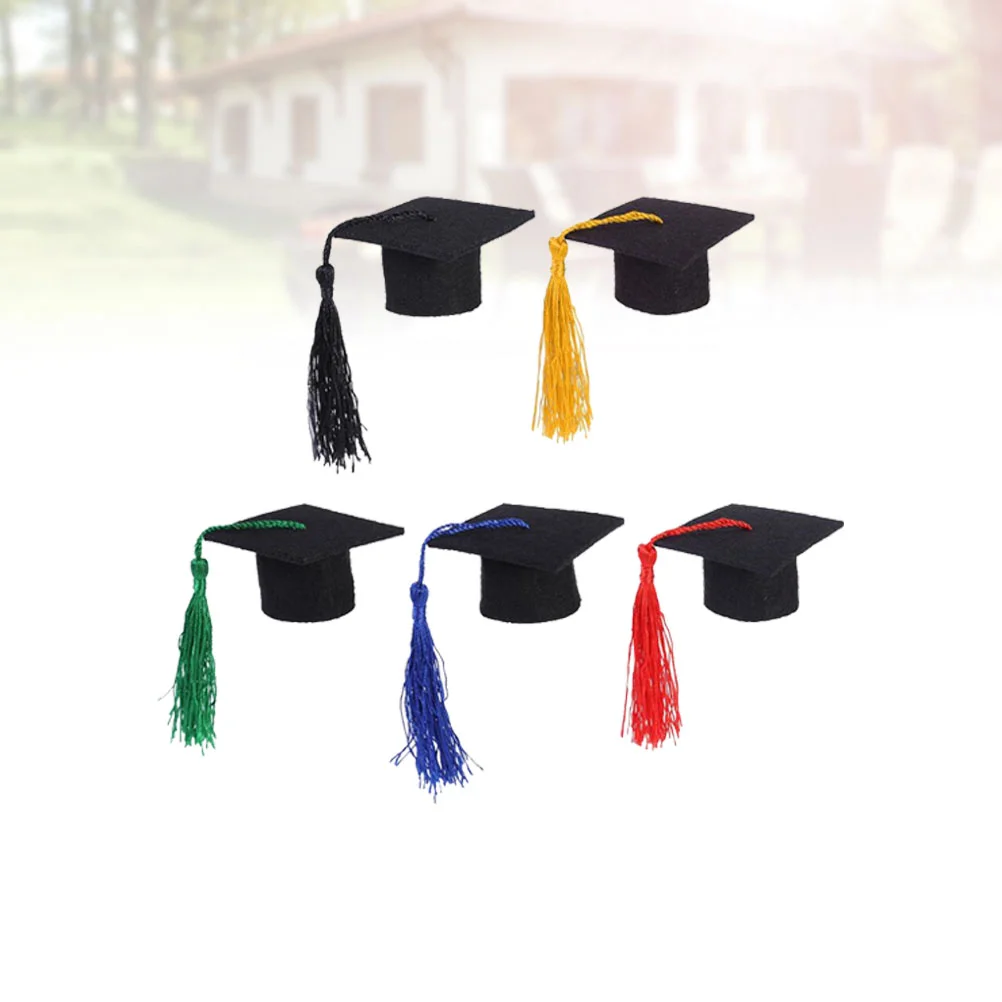 

Wine Bottle Toppers Decorative Mini Dr Graduated Bachelor Hat Tassel Cap for Wine Bottle Decor