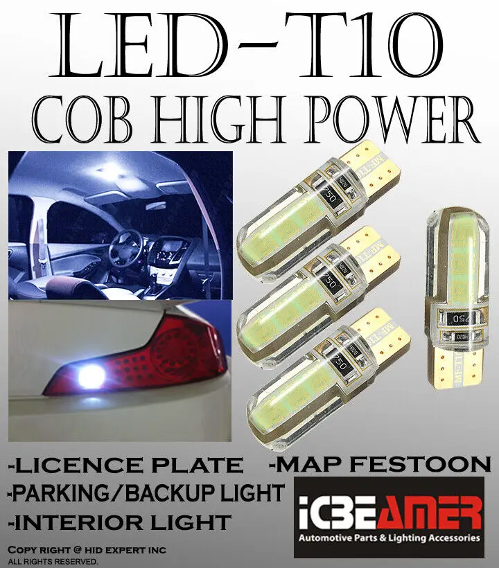 

4 шт., светодиодная лампа T10 COB S644