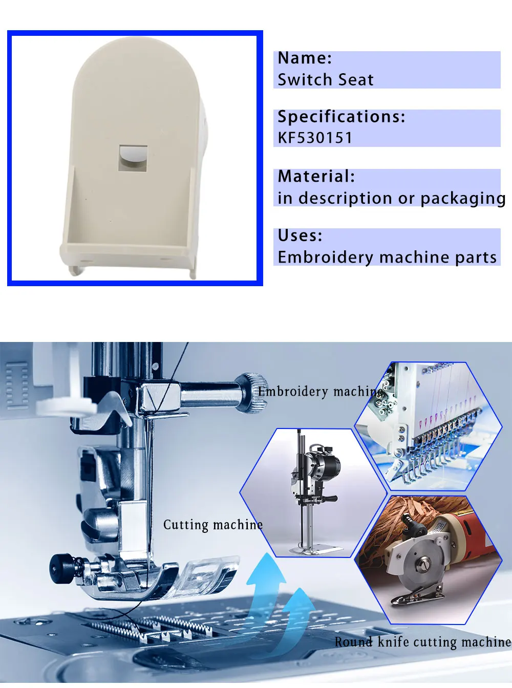 Computer Embroidery Machine Accessories For BARUDAN Lever Power Switch Seat Off On Push Bar