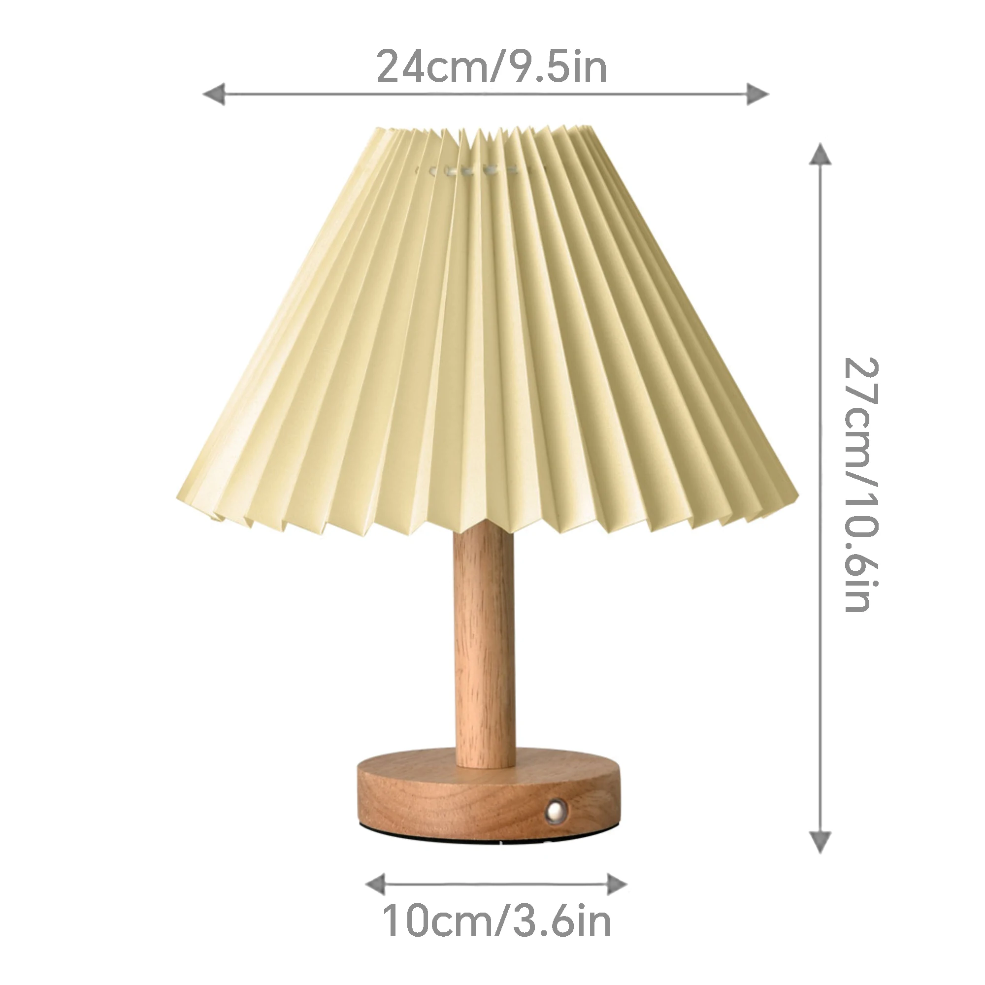 1pc pleated bedroom bedside lamp,Nordic style solid wood night lamp,bed and breakfast atmosphere lamp,decorative table lamp For bedside lamp