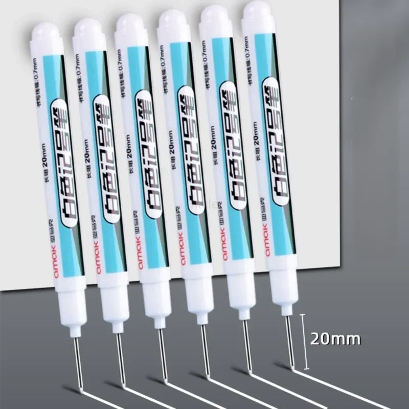 Paint Marker Pen 0.7mm White 20cm Deep Hole Waterproof Permanent