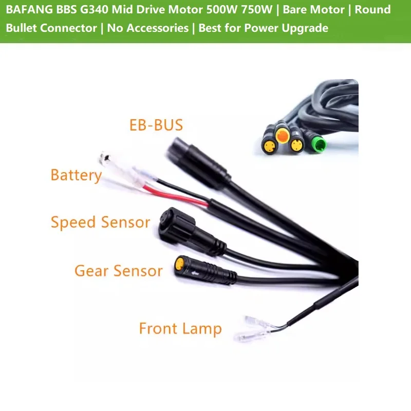 바팡 BBS G340 미드 드라이브 모터 500W 750W |   베어 모터 |   원형 총알형 커넥터 |   액세서리 없음 |   파워 업그레이드에 최적