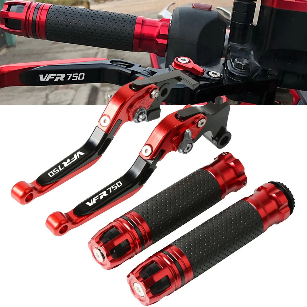

For HONDA VFR750 VFR 750 VFR750F R 1986-1998 1997 Motorcycle Brake Clutch Lever Extendable+Handle Grips Handlebar VFR750 vfr750