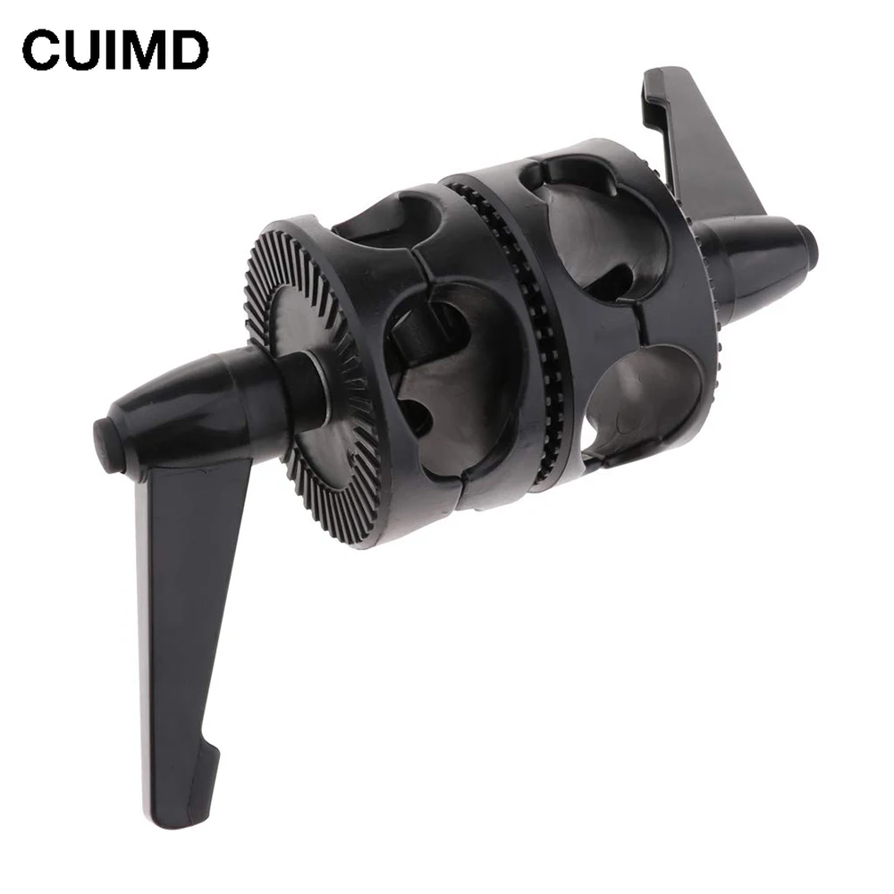 Swivel Dual Head Grip Holder Bracket For Photo Studio Boom Reflector Arm Support Dual Grip Head Angle Clamp Photography pole