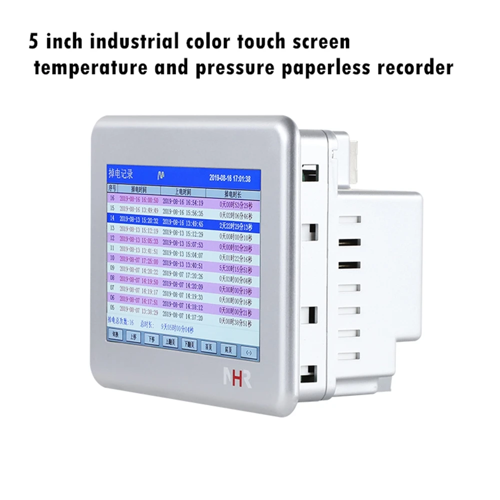 

5 inch industrial color touch screen temperature and pressure paperless recorder