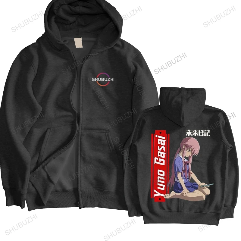 

Yuno Gasai Future Diary autumn hoodies for Men Cotton hooded jacket Urban pullover Mirai Nikki Yukiteru Amano hoody Clothing