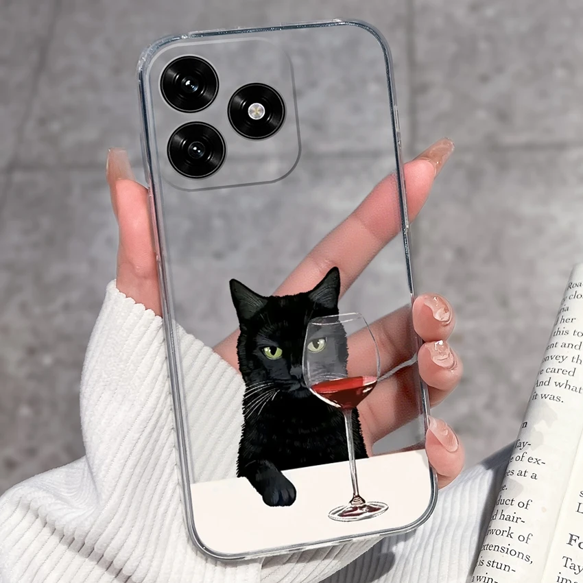 Cute Panda Puppy Soft Silicone TPU Clear Phone Case Back Cover