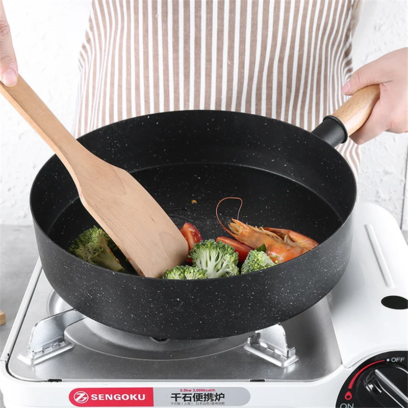 

Round Stainless Steel Non-Stick Frying Pan Egg Omelet Pan Saucepan Household Cooking Pots Kitchenware Kitchen Cookware Utensils