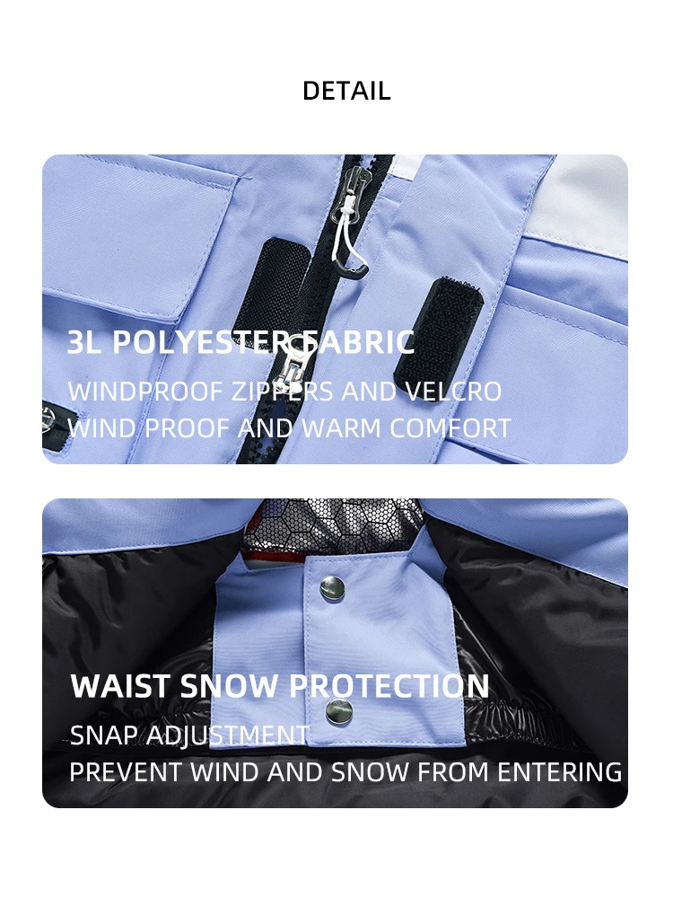 Ski Jacket Women Snowboard wear and Skiing Men's Ski Set Winter Snow Suit Warm Pants Waterproof Windproof Coat Outfits Cloth