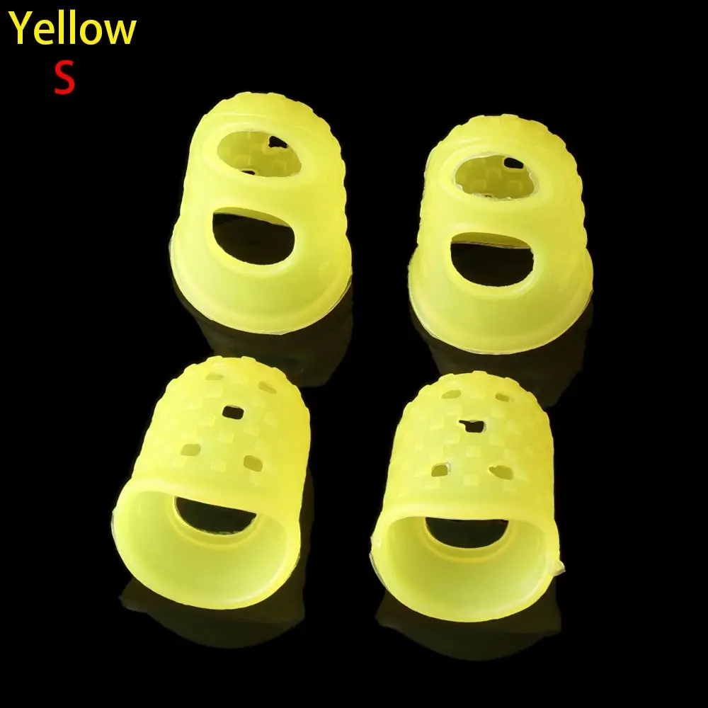 Set of 4 Silicone Finger Guards in Assorted Colors - Fingertip Protectors for String Instrument Playing