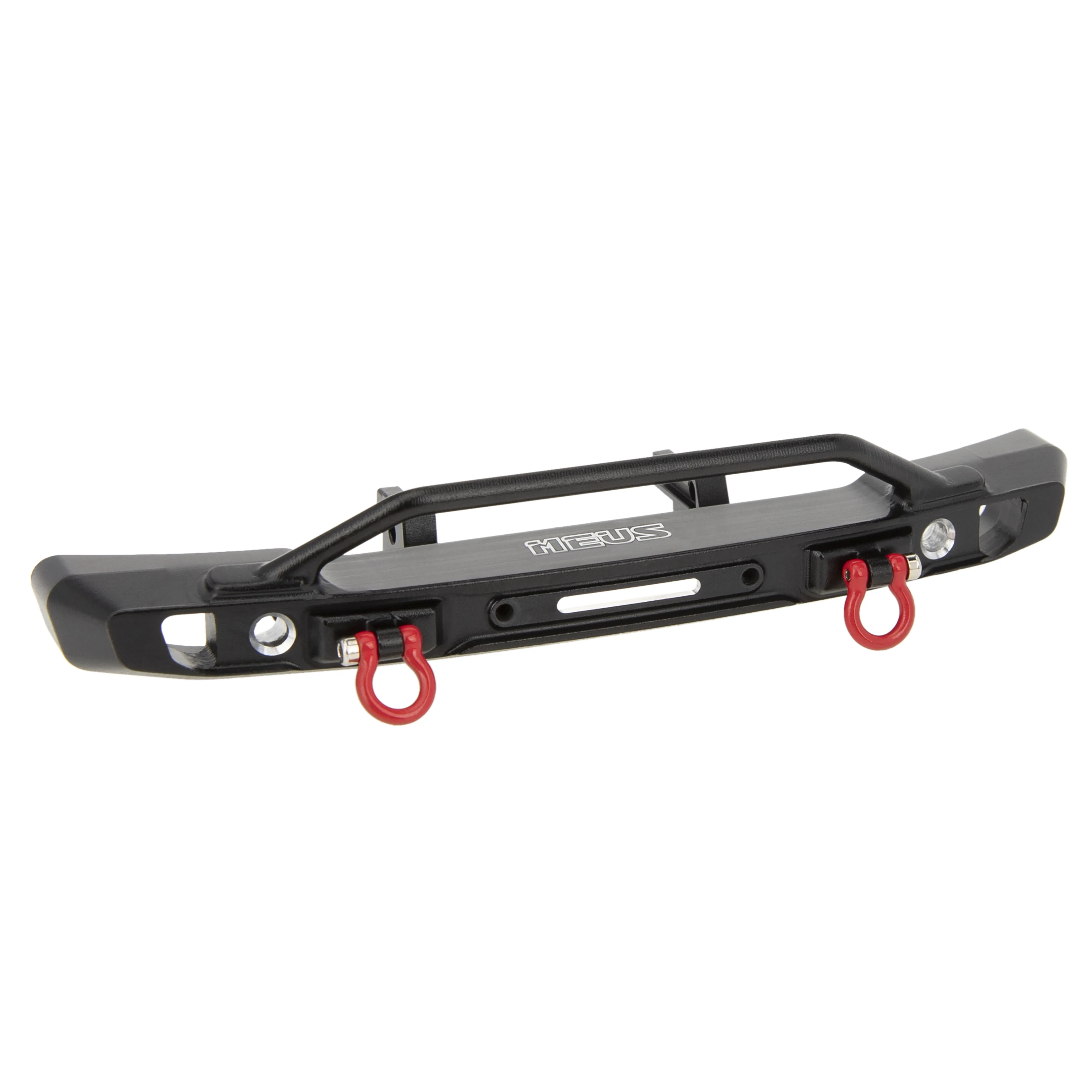 MEUS RACING Aluminum Front Bumper with LED Lights for TRX4M 1/18th RC Crawler Car Upgrades Bronco 2