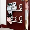 Simple Modern Door Rear Shoe Rack Magnetic Suction Non-Punching Storage Slipper Rack Wall Mounted Living Room Shoe Key Shelf 2