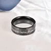 Nuncad 8mm Brushed Matte Black Hammered Meteorite Tungsten Carbide Ring for Man Jewelry 3