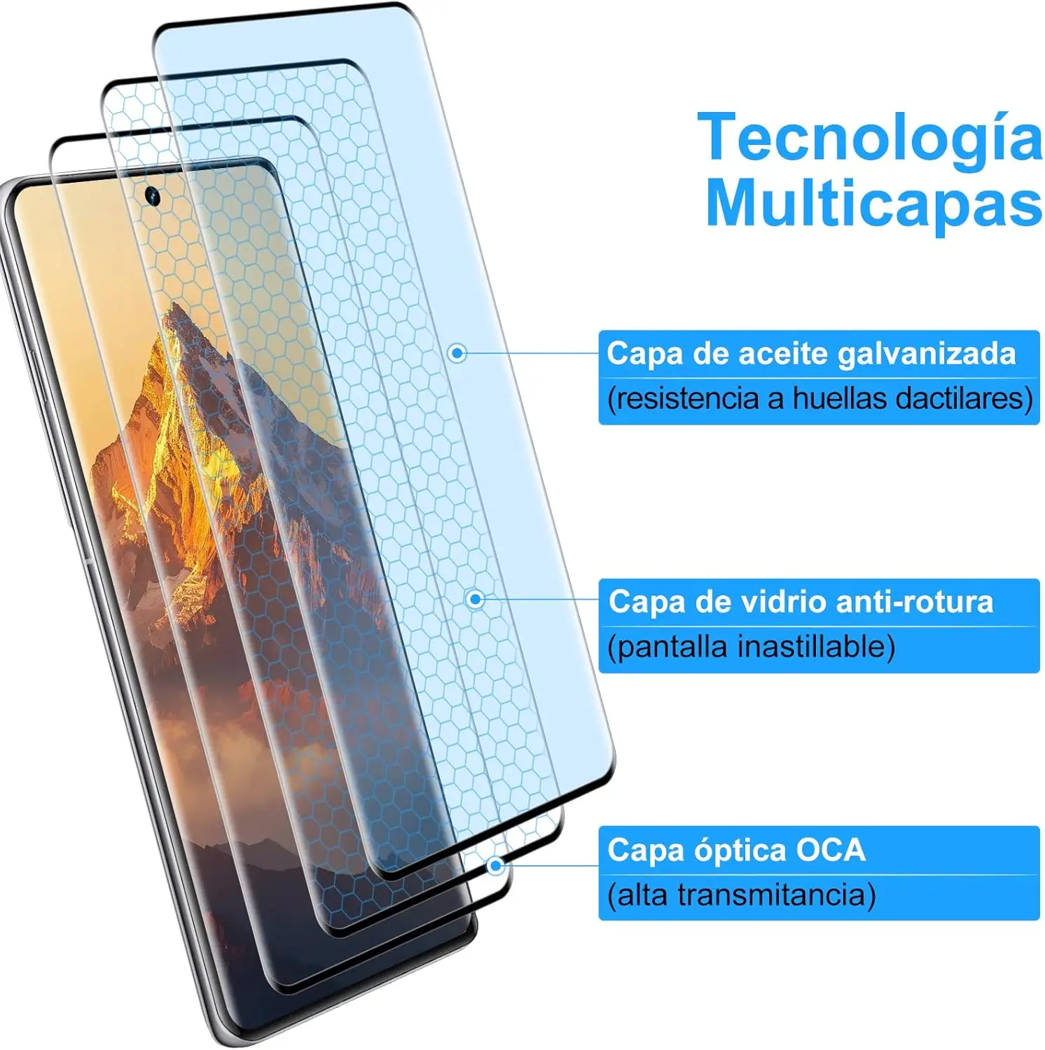 Premium 3D HD Tempered Glass Screen Protector (2/4 Pack)
