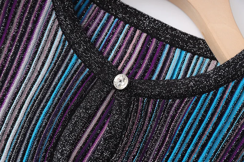 Knitted 2 Piece Set Female Long Sleeve Button Design Multicolour Splicing Pullover Bodycon Skirt Autumn Gentle Chic Suits Sd64cf46fc7ac4baf84c89ce494227f62i