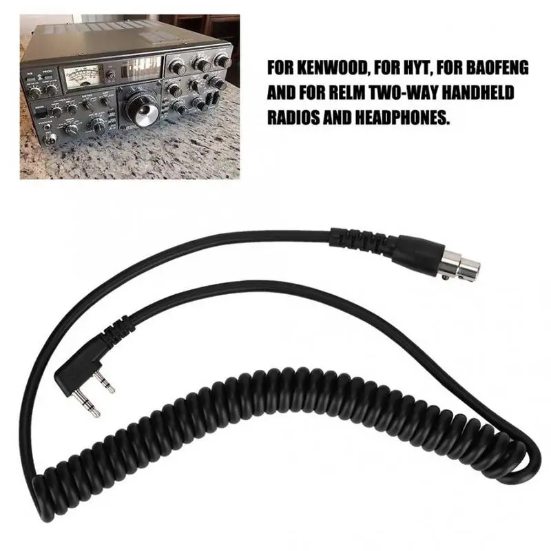 Cc-mot Cabo de Bobina k Cabo para Hyt Kenwood Relm Baofeng Pinos a Pinos em Dois Sentidos Rádios Portáteis e Auscultadores Conector de Rádio k1 - Image 5