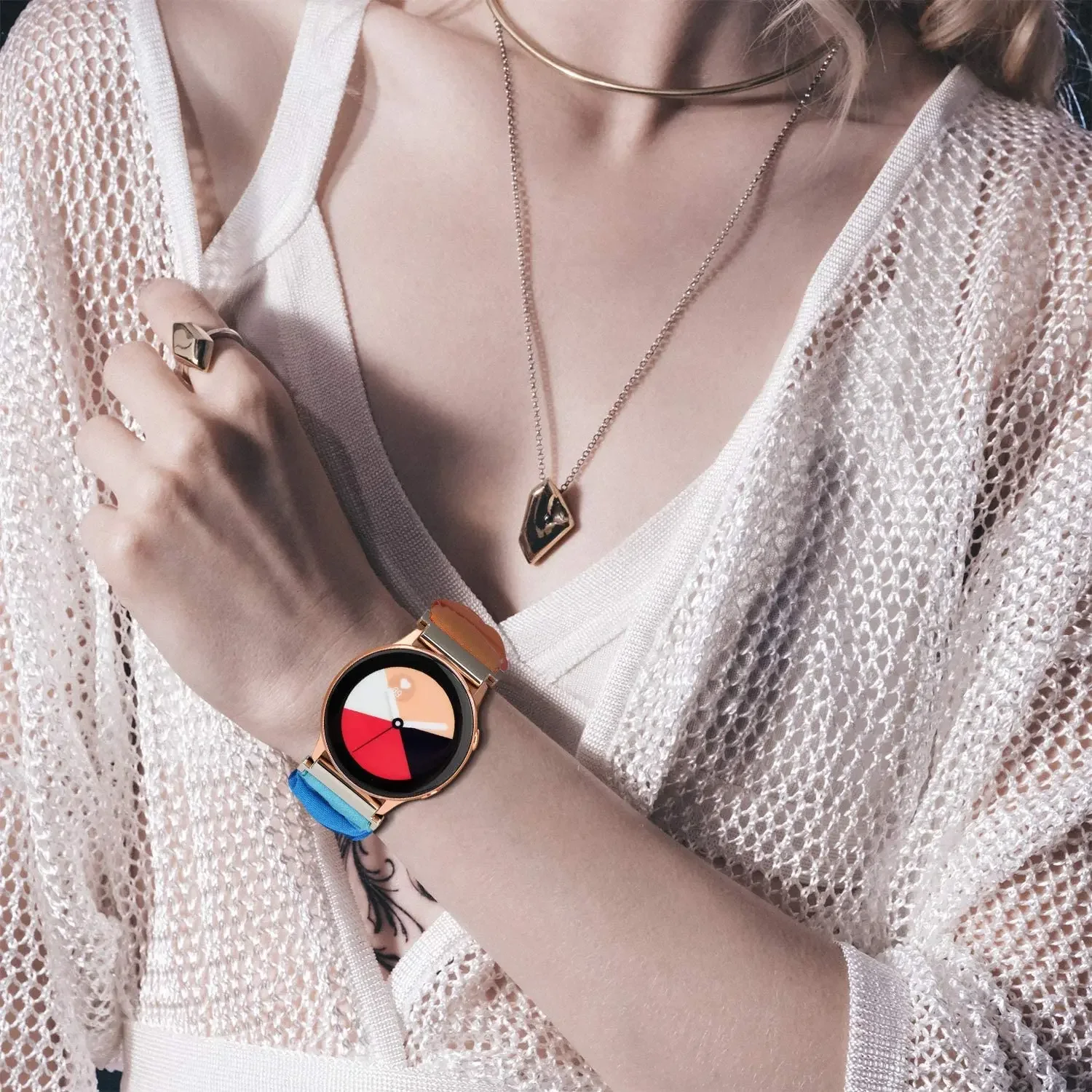 Nylon Elastic Loop Strap, Adjustable Wristband