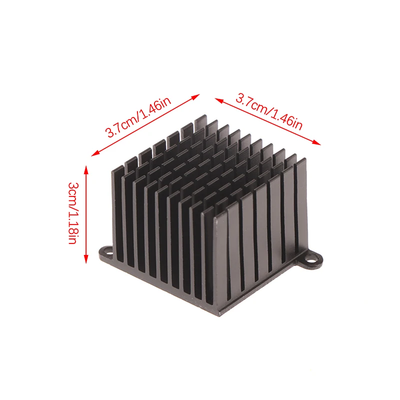 3D Printer Parts Heatsink Aluminum Cooling Heat Sink Radiator Black Heat Dissipation With Ears Motherboard Heat Sink 37*37*30MM - 6