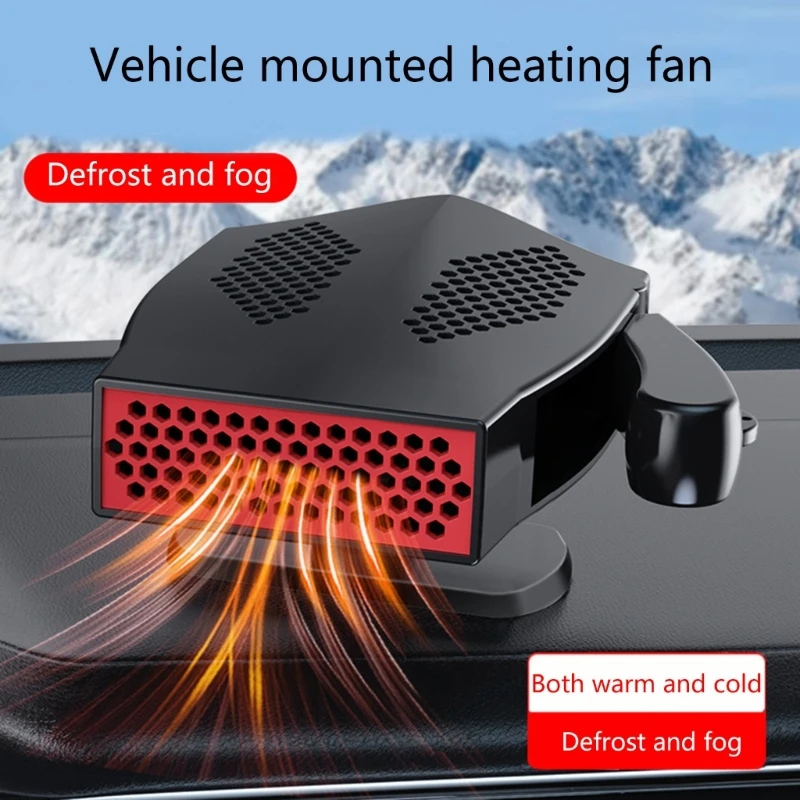 

12V 150W Car Heater Automatic Hot Air Blower Electric Fan Windshield Defogging Defroster Rotation Vehicle Demister Heating Dryer