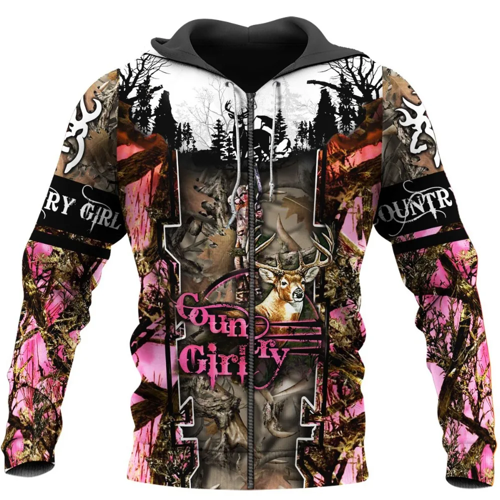 

Country Girl Deer Hunting 3D Print Hoodies men/women Harajuku Fashion Hooded Sweatshirt Autumn Hoody Casual streetwear hoodie