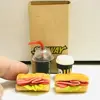 NEW 4PCS/Set 1/6 Scale Dollhouse Miniature Bread Coffee Mini Fast Food for Barbies Blyth OB11 BJD Doll House Kitchen Play Toys 3