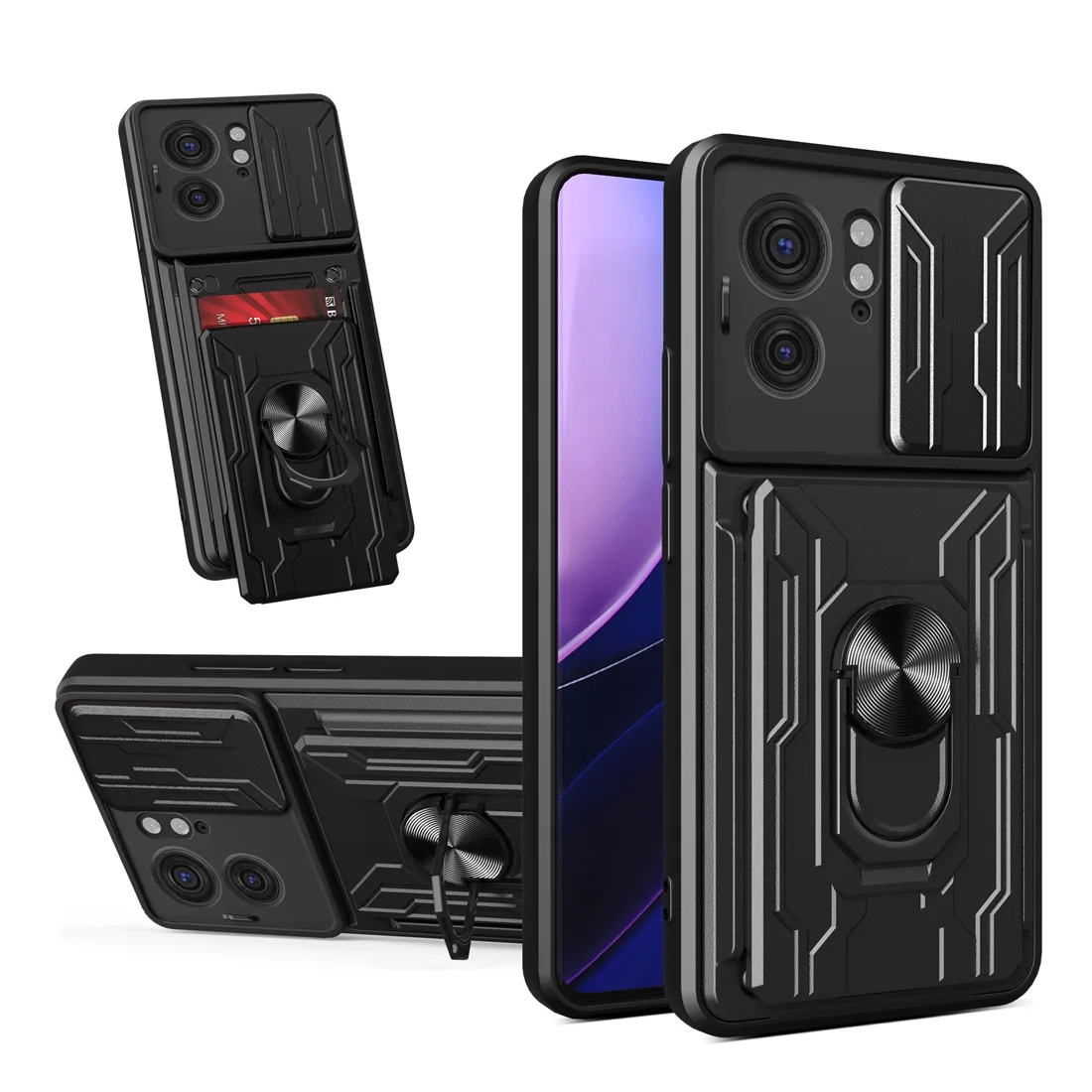 Moto Edge 40 Cases Slide Camera Cover kickstand Heavy Duty