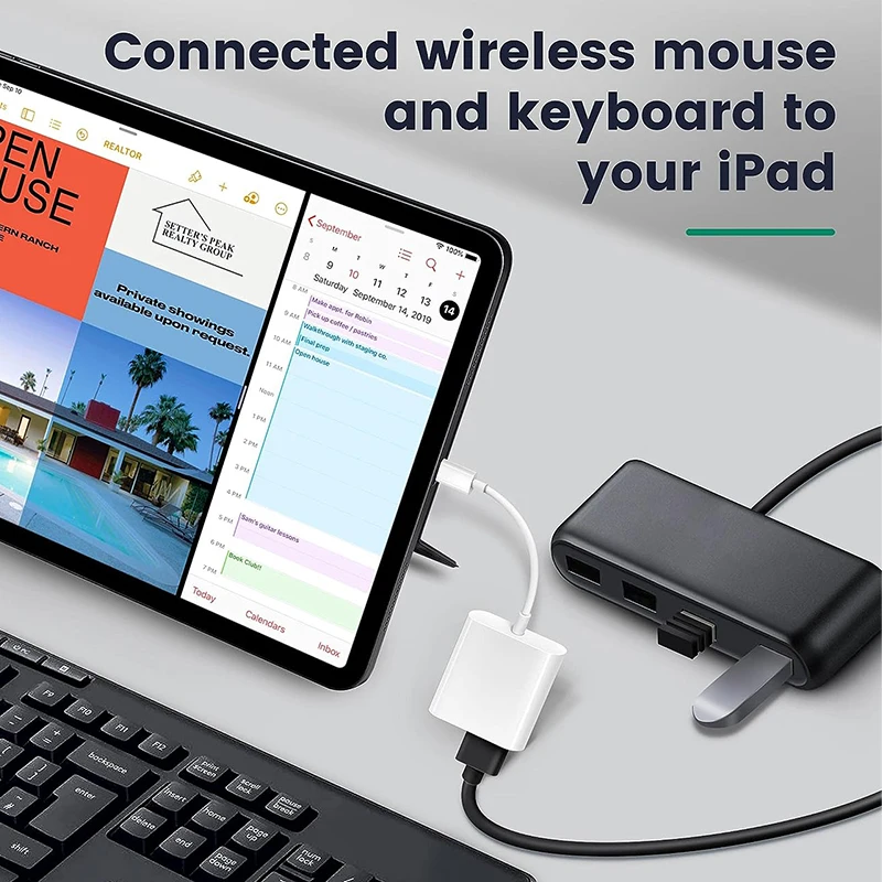 OTG Adapter Lightning To USB Cable 3.0 Converter For Mouse Keyboard Camera Card Reader For iPhone 14 13 12 11 Pro Max XR 8 Plus