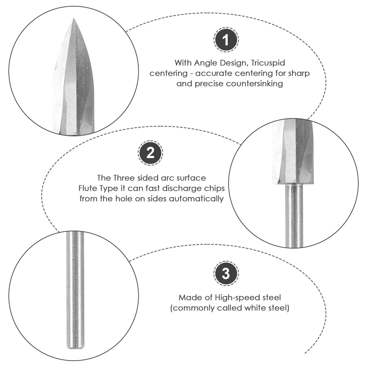 

Wood Carving Tools,5PCS Engraving Drill Bits,with Shank Shank Universal Suitable for Lathe Tools,for Woodcraft DIY