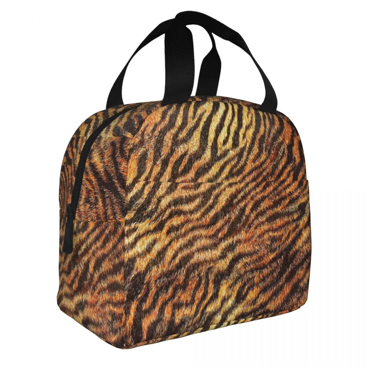 

Изолированные меховые сумки для ланча с рисунком Бенгальского Тигра и дикой природы, Герметичная сумка-холодильник с животным леопардовым принтом, сумка-тоут, уличный Ланч-бокс