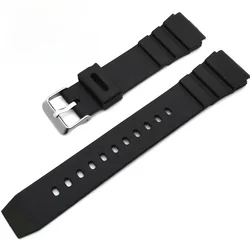 Versatile Silicone Sport Watch Strap - Soft Rubber Wrist Band - 22mm (Black)