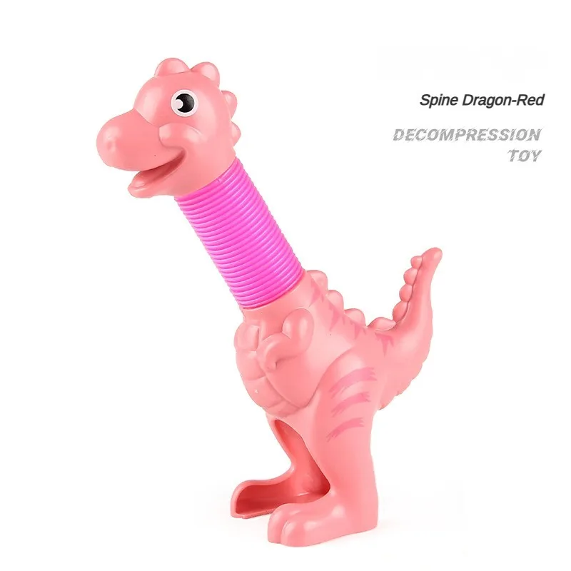 Dinosaur Telescopic Tubes Stress Relief Toys Colorful Educational DIY Stretchable Toy Creative Fun Decompression Gifts