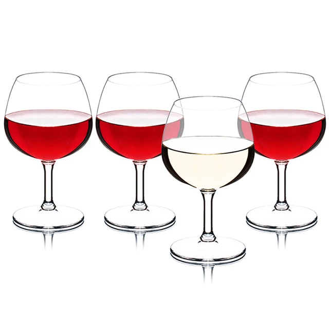 Unbreakable Wine Glasses - 100% Tritan - Shatterproof, Reusable, Dishwasher Safe (Set of 4)