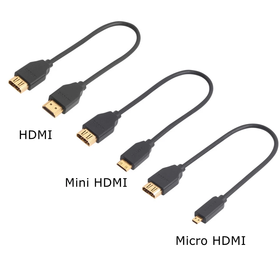 Micro HD & Mini HDMI-compatible male to HDMI--compatible Thin