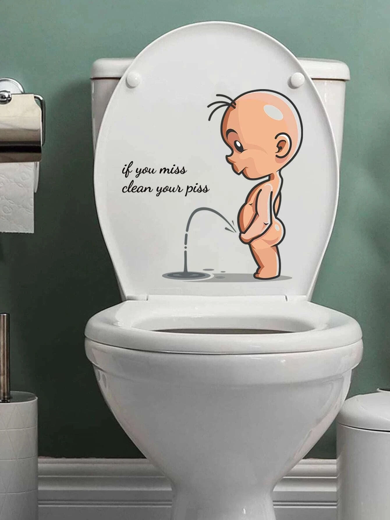 Iprokiu Autocollant Amusant Pour Abattant De WC - Imperméable