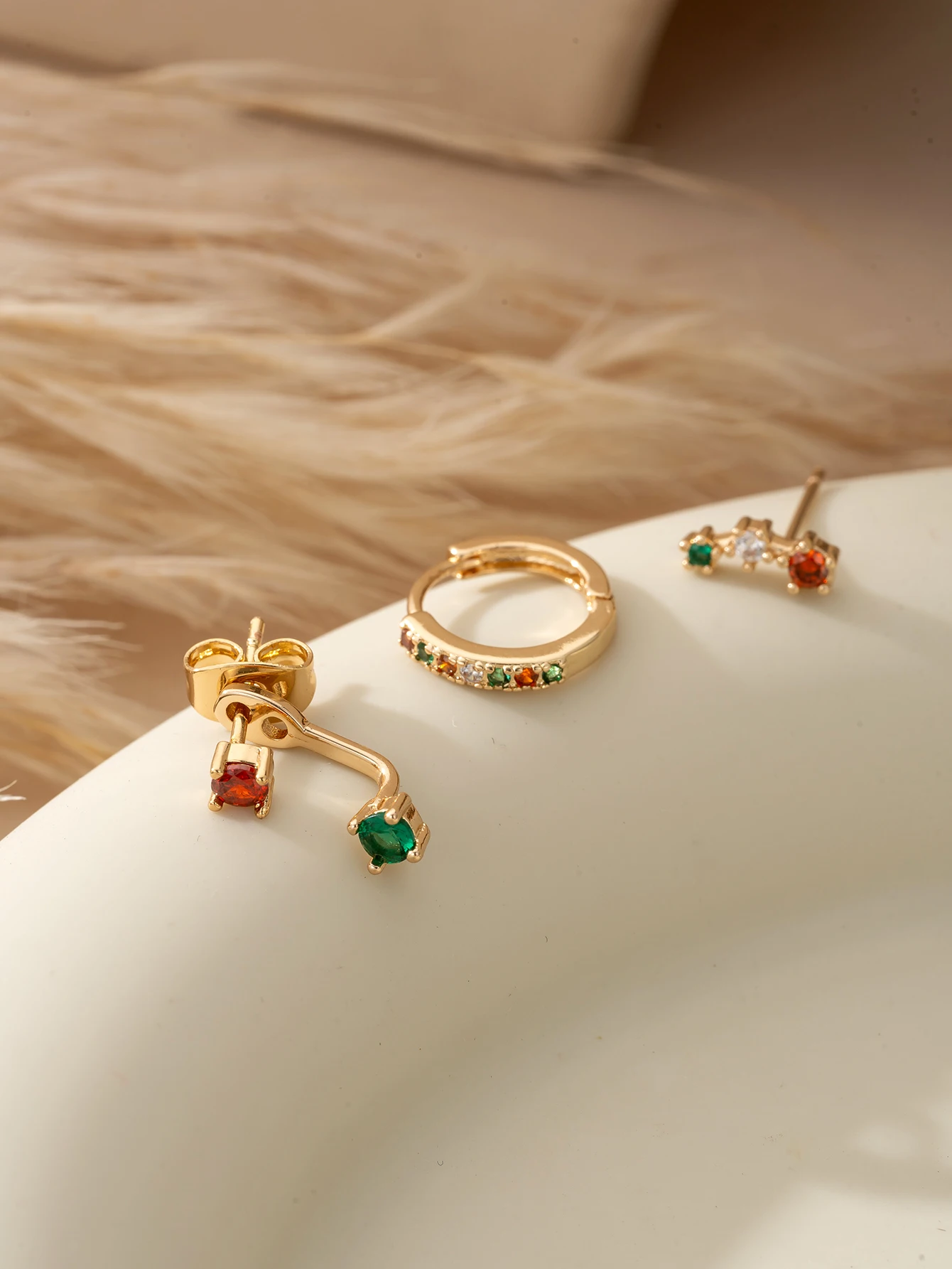 Women Cubic Zirconia Earring Set
