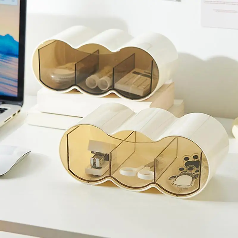 Cosmetic Organizer Cosmetic Storage Box For Countertops Makeup Organizer Case With Multiple Compartments Dressing Table 2