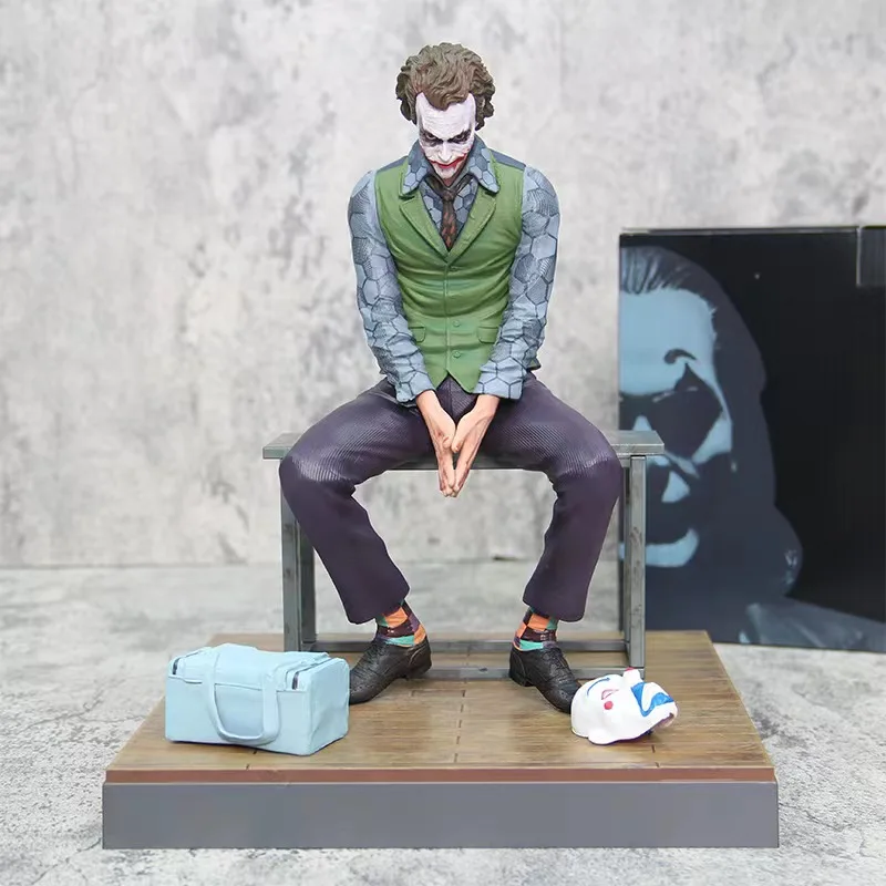 

In Stock Dc Joker Heath Ledger Suicide Team Handmade Boutique Large Decoration Desktop Scene Model Mask Sitting Posture Gifts