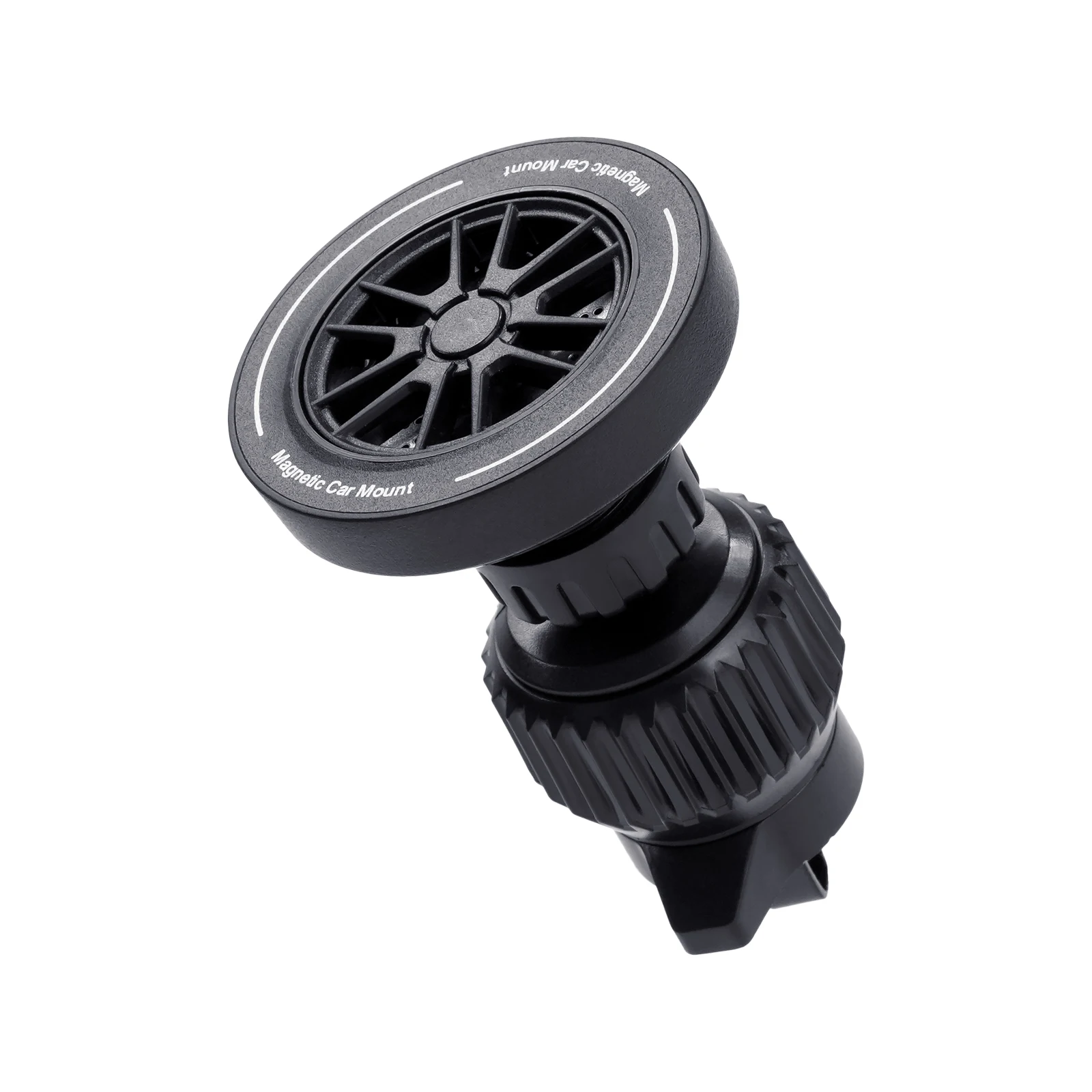 Magnetic Car Phone Mount with 4500 Gauss N52 Magnet and Wheel-Rim Design