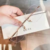 Metal Frame Women Men Unisex Frameless Myopia Glasses Vintage Blue Light Blocking Minus Eyewear Finished Prescription Eyewear 3