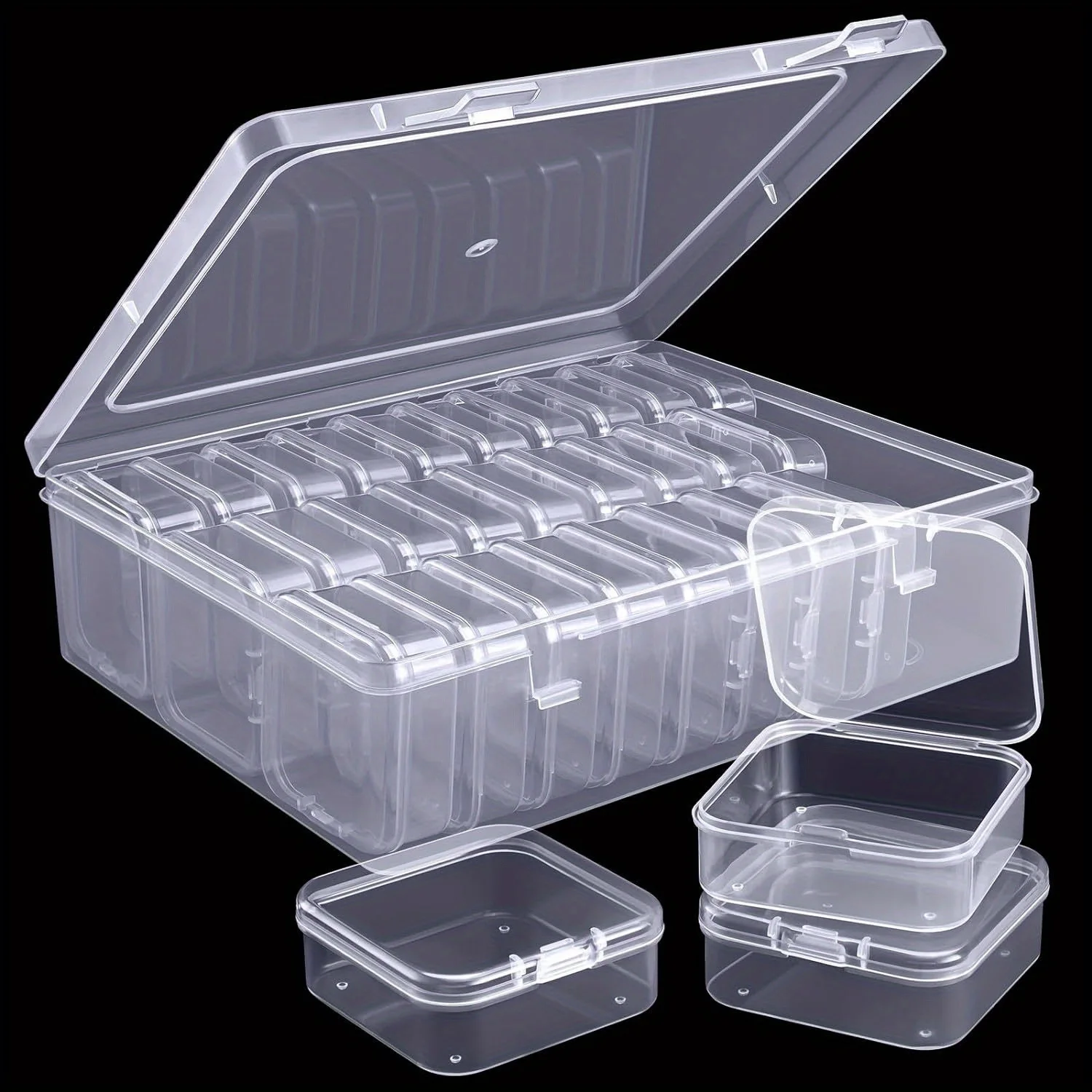Mini Clear 30 grids 5.5cm Plastic Storage Containers Box