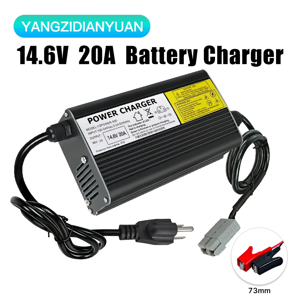 14.6V 4S 10A 20A 40A 60A Lithium Iron Battery Charger For 12V Lifepo4 Battery Pack Power Tools Universal Power Adapter
