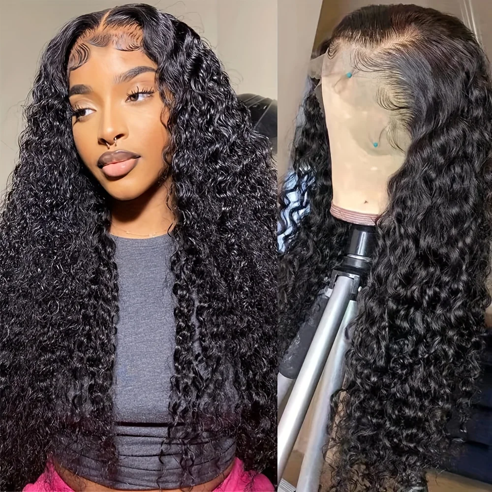 

Water Wave Lace Front Wigs Human Hair Wet and Wavy Wig 13x4 13x6 Transparent Curly Lace Front Wig 150% 180% Density