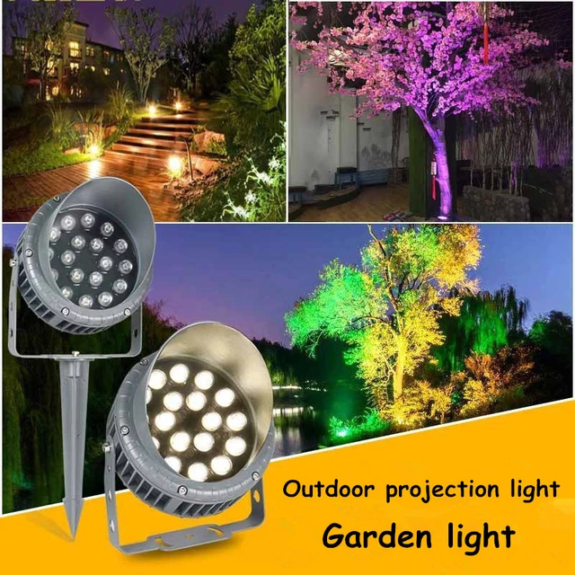 Lampe de pelouse LED imperméable avec télécommande, éclairage d'extérieur  avec technologie COB, rvb, idéal pour un jardin, une cour, un sentier ou un  arbre, 9W - AliExpress