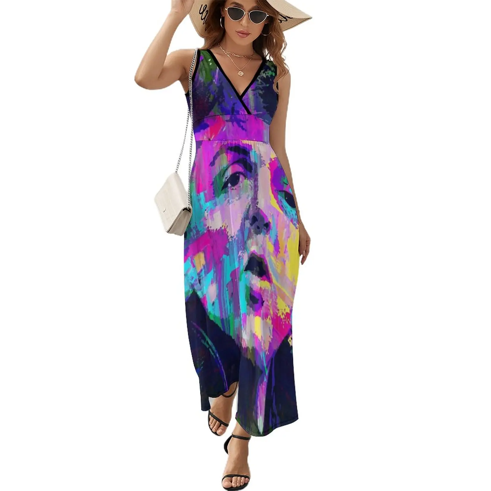 

McCartney Pop Art Sleeveless Dress Evening gown loose summer dress Bride dresses