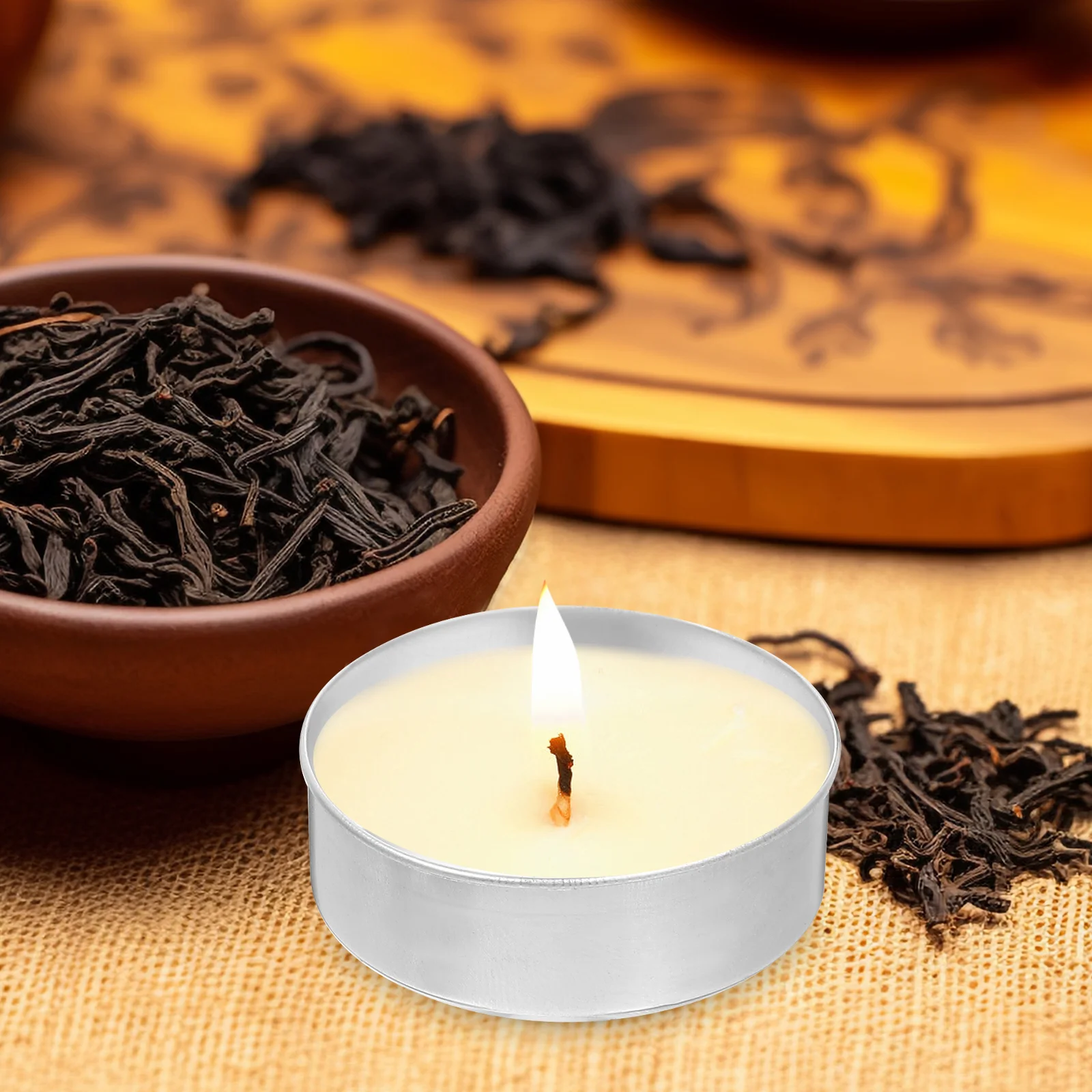 

100/200pcs Aluminum Tea Light Tins Can Scented Candle Making Container Empty Case for Candle Holding DIY Making (Silver)
