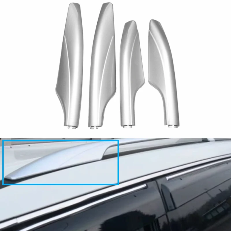 

Front Rear Roof Luggage Rack Guard Bar End Silver Shell Cover For Nissan Patrol Y62 2010-2017