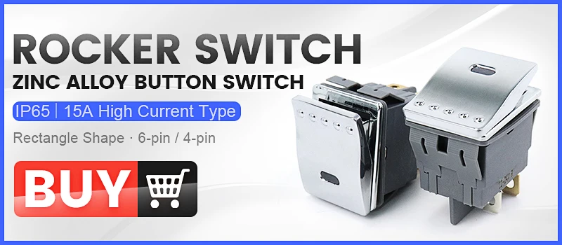 Description Picture 2 of item16MM Metal Toggle Switch Waterproof LED Light Self-locking 2 Position On Off Micro Button Switch 1NO1NC 15A 12V 220V 3pin/5pin
