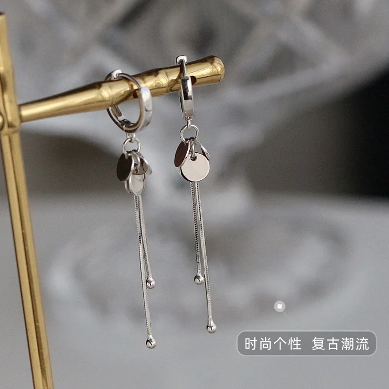 Earrings 925 Sterling Silver Circular Drop silver earrings